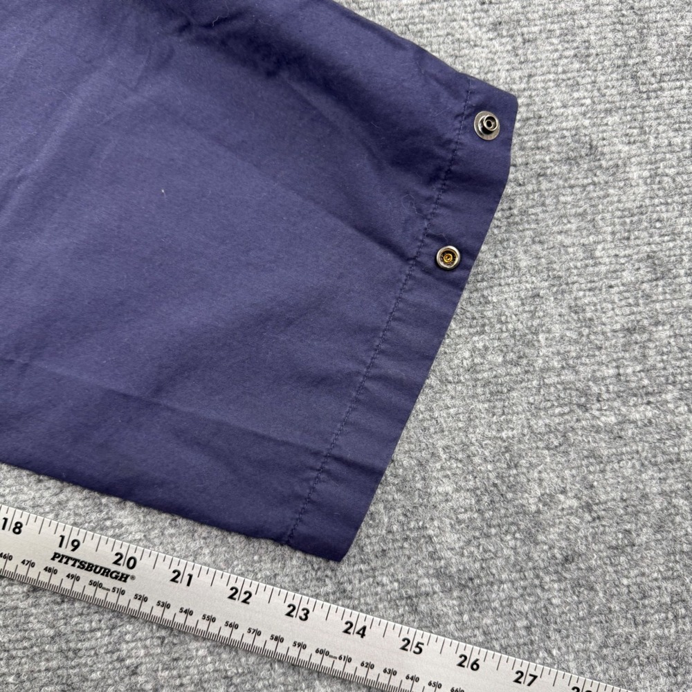 Uniqlo‎ U Wide Leg Pants Small 26/27" Navy Blue Elastic Waist Snap Hem Men's - Picture 13 of 13